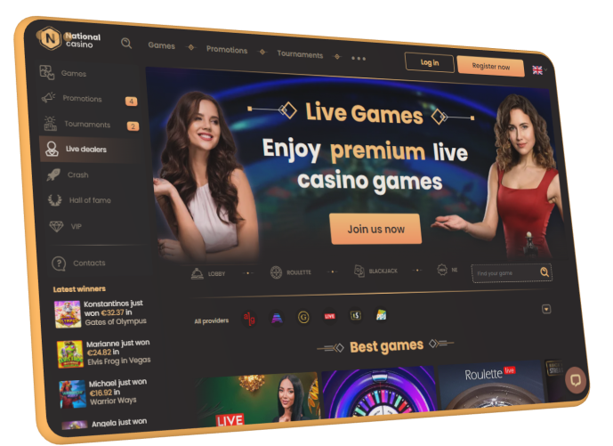 Live games enjoy premium live casino games